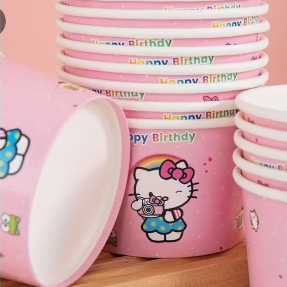 Hello Kitty Pink Birthday Cups